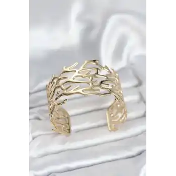 Pirinç Gold Renk Vintage Model Kadın Bileklik