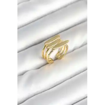 Pirinç Gold Renk Vİntage Model Kadın Yüzük