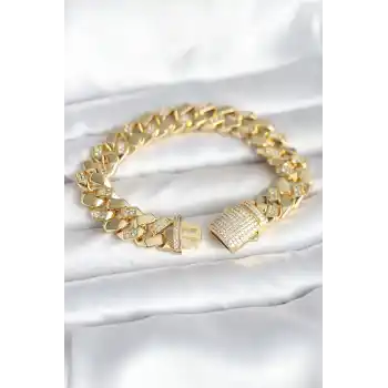 Pirinç Gold Renk VIP Exclusive Seri Gurmet Model Kadın Bileklik