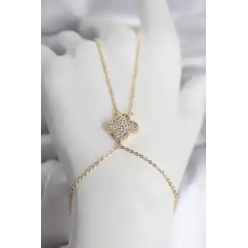 Pirinç Gold Renk Yonca Model Kadın Şahmeran