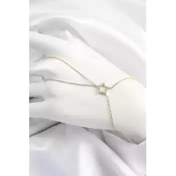 Pirinç Gold Renk Zirkon Taşlı Yıldız Model Şahmeran