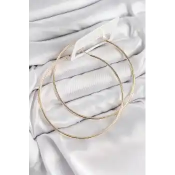 Pirinç Halka Model Gold Renk Kadın Küpe