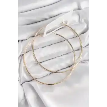 Pirinç Halka Model Gold Renk Kadın Küpe