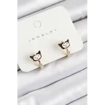 Pirinç Kuromi Model Gold Renk Çocuk Küpe