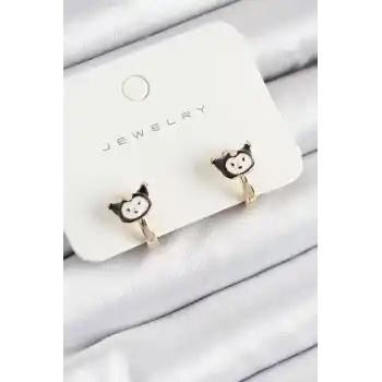 Pirinç Kuromi Model Gold Renk Çocuk Küpe