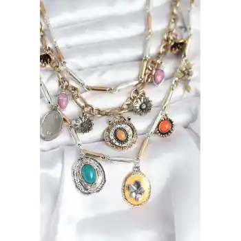 Pirinç Otantik Kolye Seti