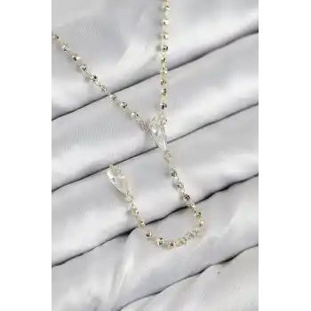 Pirinç Zirkon Taşlı Gold Renk Kadın Y Kolye