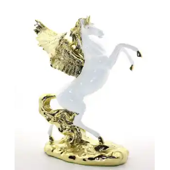 Polyester Şahlanan Kanatlı At Figürü Alk1693