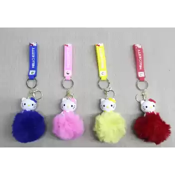 Ponponlu Hello Kitty Anahtarlık Alk4247