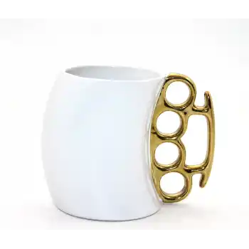 Porselen Muşta Tasarımlı Kupa Bardak  Alk2394A