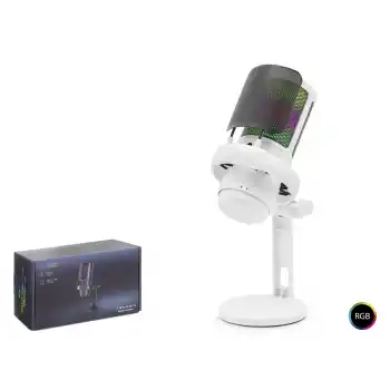 Profesyonel Rgb Mikrofon 192 Khz / 24 Bit Type-C - Beyaz ME6PW