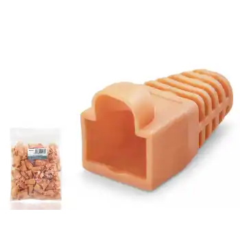 Rj45 Konnektör Papuç - 100 Adet Turuncu / Ekonomik Poşet Paket ND2432