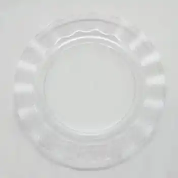Şeffaf Lüks Plastik Mika Yuvarlak Tabak 22 Cm 6 Adet