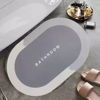 Sihirli Süper Su Emici Kaymaz Tabanlı Oval Paspas 40*60 cm (5069)