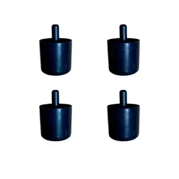 Silindir Plastik Ayak Geçmeli Pimli - 50MM - Siyah 12MM HKS278 - 4 Adet
