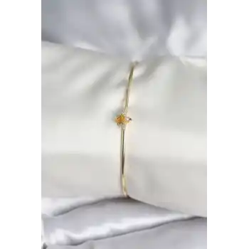 Sinek Figürlü Gold Renk Pirinç Kadın Bileklik