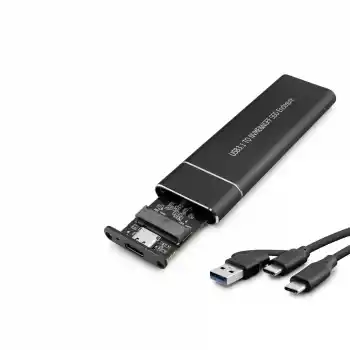 SSD Kutu Type-C 3.1 + Usb3.0 Nvme M2 Chıp Jms581D Siyah HDX1769