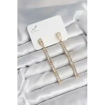 Su Yolu Baget Pirinç Kadın Küpe