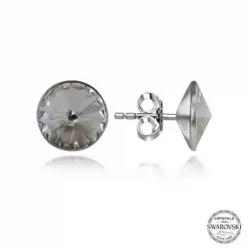 Swarovski Crystal Taşlı Gümüş Çivili Kadın Küpe