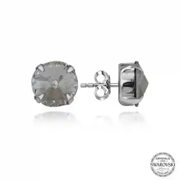 Swarovski Crystal Taşlı Gümüş  Çivili Kadın Küpe