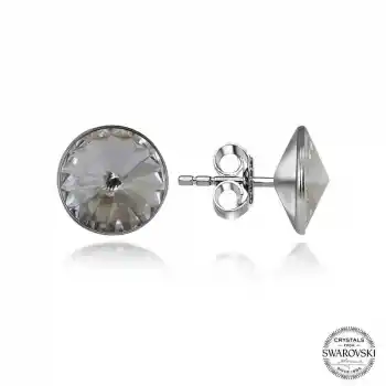 Swarovski Crystal Taşlı Gümüş Çivili Kadın Küpe