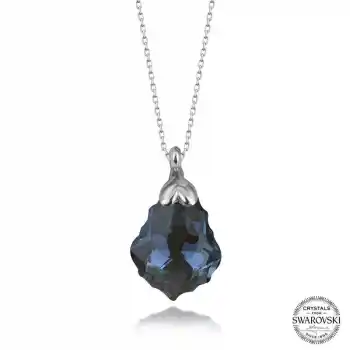 Swarovski Crystal Taşlı Gümüş Kadın Kolye