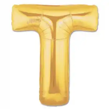 T Harf Folyo Balon Altın Renk 40 inç