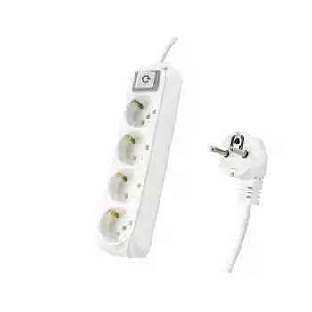 Topraklı Uzatma Kablosu 4 Priz 2 M - Beyaz 9240202