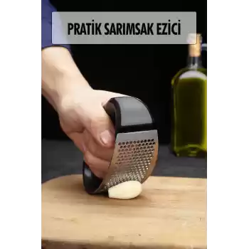Tutma Kollu Paslanmaz Çelik Sarımsak Ezici Doğrayıcı