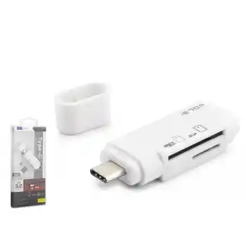 Type-c 3.2 Gen1 Kart Okuyucu Sd Microsd 5 Gbps Beyaz TC301