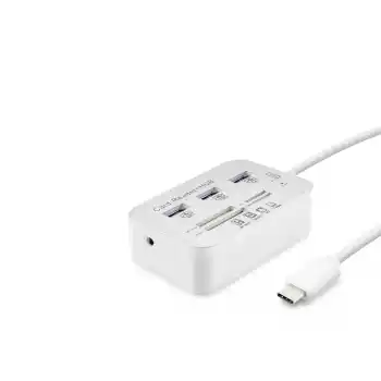 Type-C Hub 3*Usb3.0 + Ms + Sd + M2 + Tf 20Cm Beyaz HDX7029