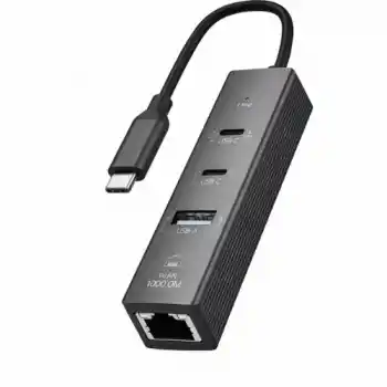 Type-C To 2 Type- Usb Gigabit Ethernet ZR1207