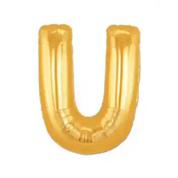 U Harf Folyo Balon Altın Renk 40 inç