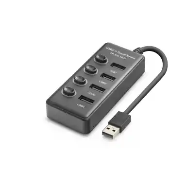 Usb Anahtarlı Hub 4 Port 480 Mbps Siyah HDX7049