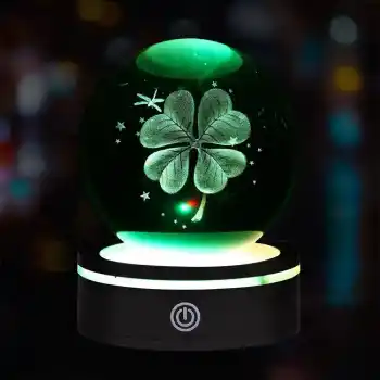 Usb li Dönen Yonca Cam Küre