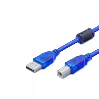 USB Printer Kablosu 5 m - Şeffaf Mavi HDX7544