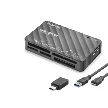 Usb Type-c 3.1 Gen1 All İn One Kart Okuyucu Cf Sd Microsd Ms Xd 5 Gbps Siyah HDX7064