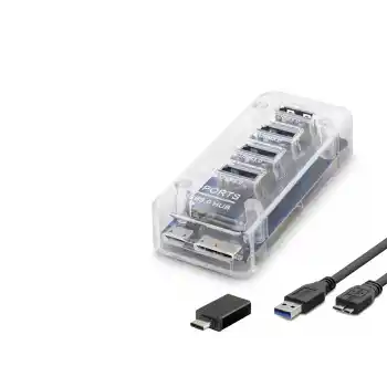 Usb Type-c 3.1 Gen1 Hub 4 Port 5 Gbps Şeffaf U336