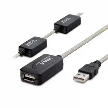 USB Uzatma Kablosu 15 m - Silver Siyah HDX7537