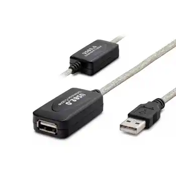 Usb Uzatma Kablosu 20 M - Silver Siyah HDX7515