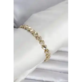 Xuping Kalp Model Gold Renk Kadın Bileklik