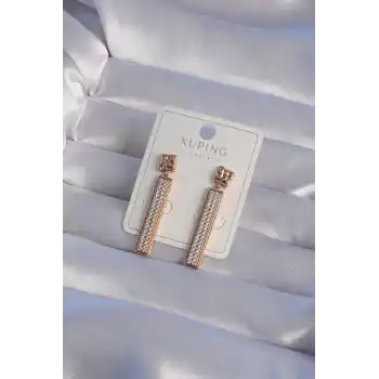 XUPİNG Rose Renk Zirkon Taşlı Su Yolu Küpe
