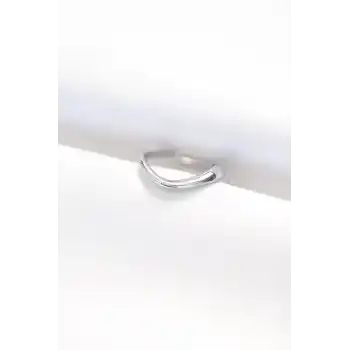 Yassı Silver Renk Ayarlanabilir Yüzük