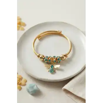 Yeşil Arı Model Charmlı Bileklik
