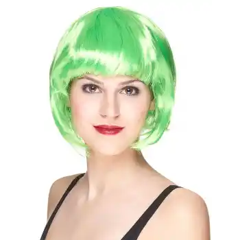 Yeşil Parti Peruğu Kısa Küt Saç