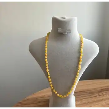 Yetişkin Damla Kehribar Kolye