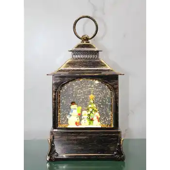 Yılbaşı Temalı Işıklı Müzikli Kar Küresi Alk3214