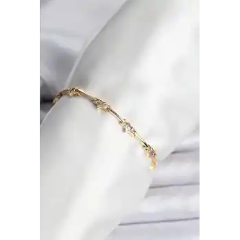 Yıldız Model Gold Renk Pirinç Bileklik
