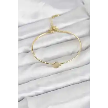 Yonca Model Gold Renk Kadın Bileklik