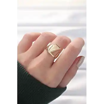 Z Harfli Altın Renk Ayarlanabilir Yüzük